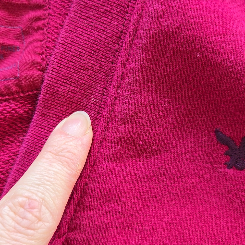 American Eagle Y2K Pink Hoodie Sweatshirt Size Large - Picture 9 of 13
